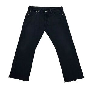 Men’s Levi’s 501 Black Denim Jeans Cut Off Hem